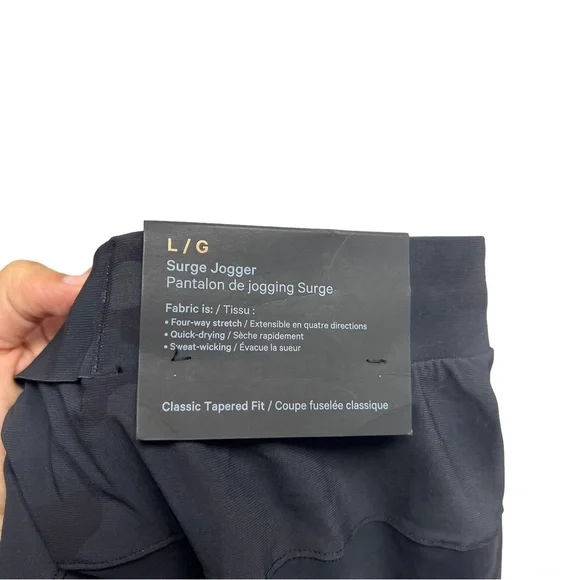 New Lululemon Surge Jogger Camo Black Multi Size Large - Picture 10 of 10